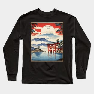 Itsukushima Shrine Japan Vintage Poster Tourism Long Sleeve T-Shirt